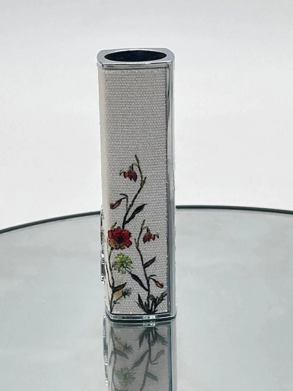 Dior Addict Millefiori Floral White & Multicolor Refillable Case Lipstick Holder